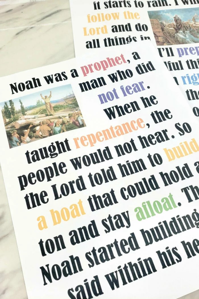 Build an Ark Flip Chart & Lyrics Primary Singing