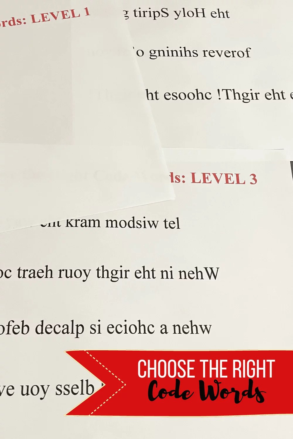 Choose the Right Code Words Primary Singing