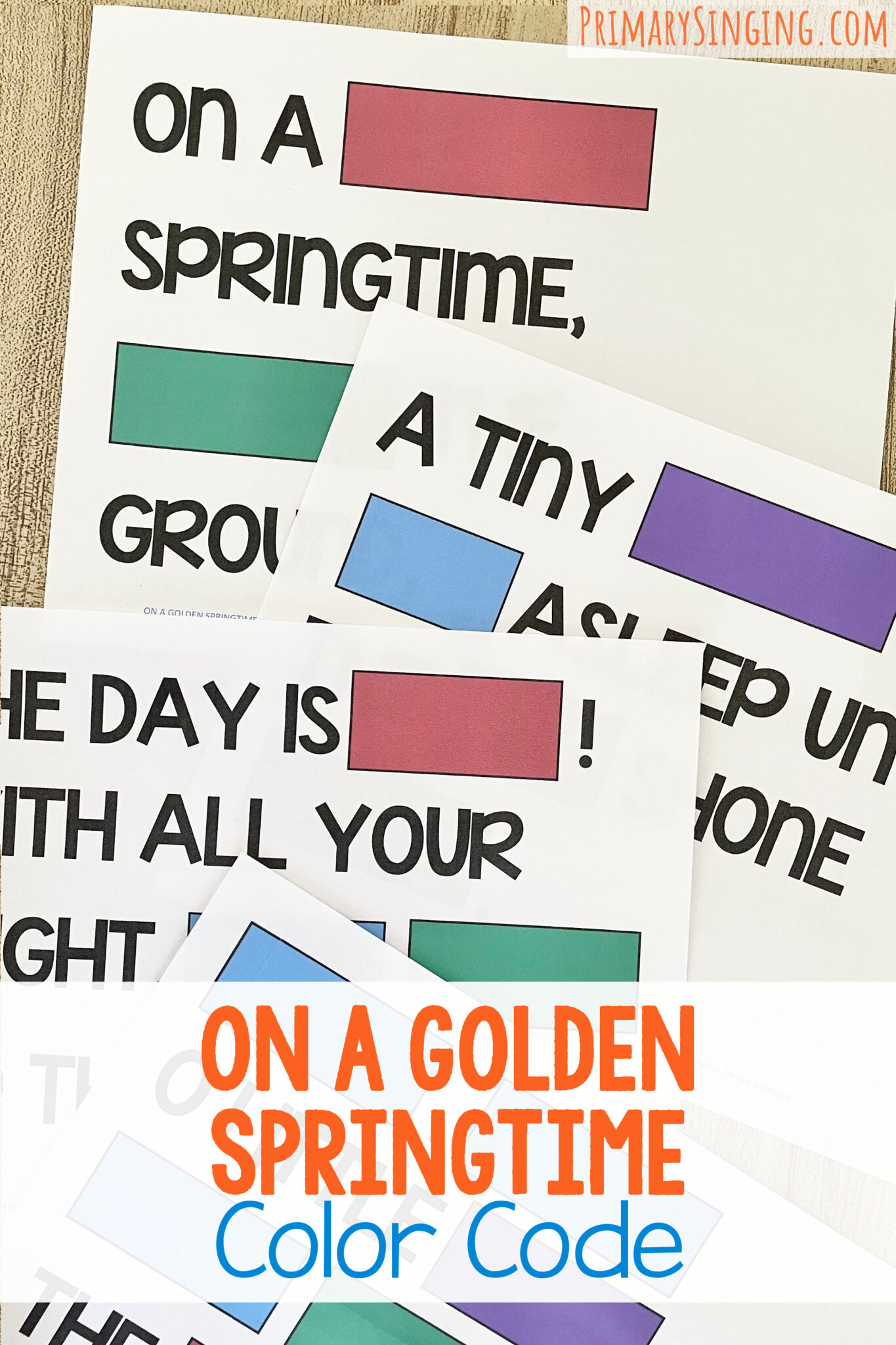 On a Golden Springtime Color Code Primary Singing