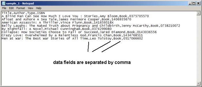 Organizer Pro, Deluxe, importing formatted text files