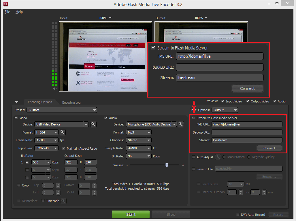 Flash Media Encoder Streaming Guide Set Up Your Encoder Primcast