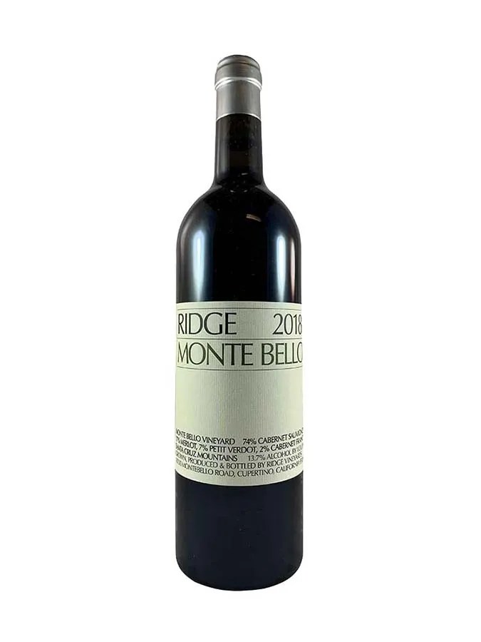 2018 Ridge Vineyards Monte Bello Prime Cellar Rare and Fine Wine