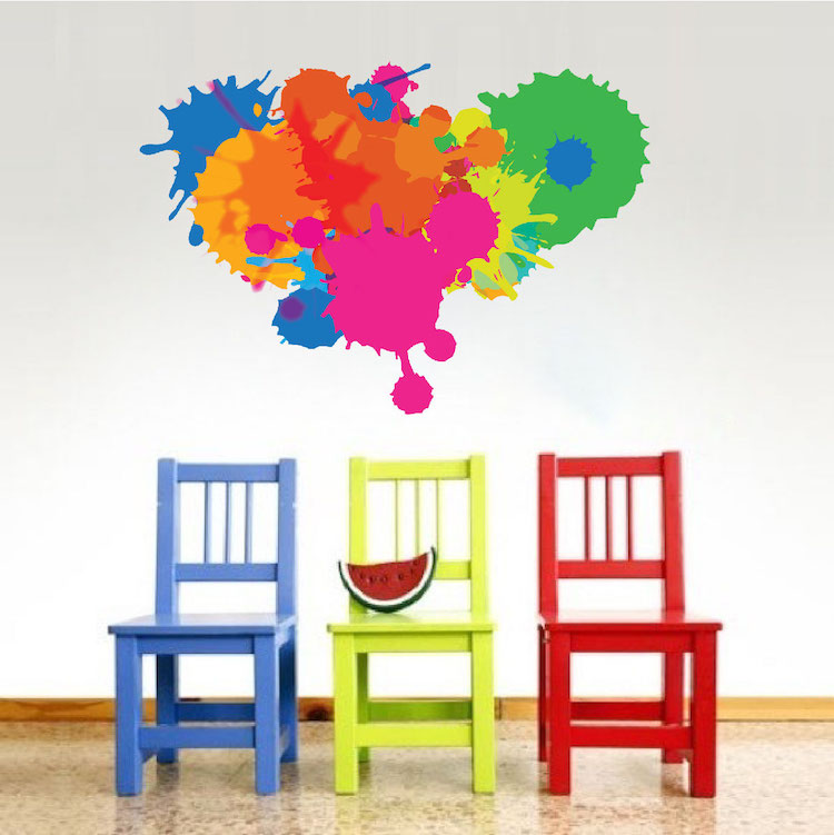 Color Splash Wall Decal Color Murals Primedecals
