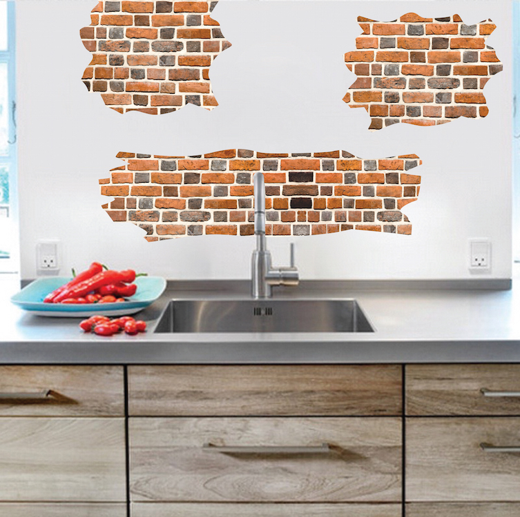 Brick Self Adhesive Wall Decals Brick Wallpaper Decal Murals Brick