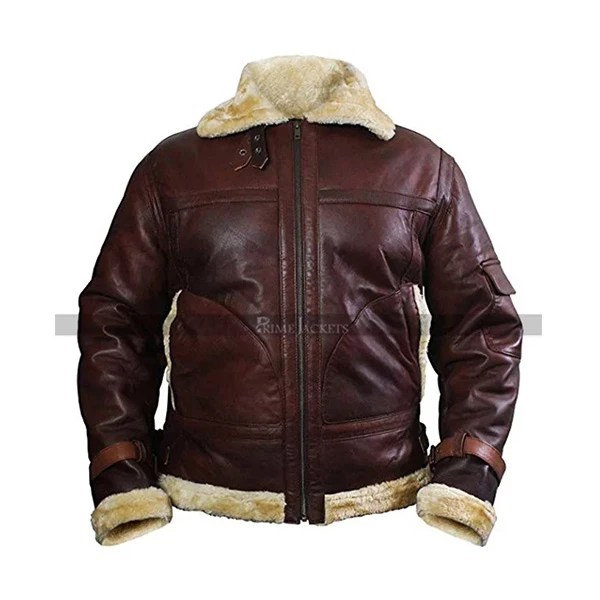 B3 Mens Jacket Shearling Sheepskin World War 2 Bomber Jacket