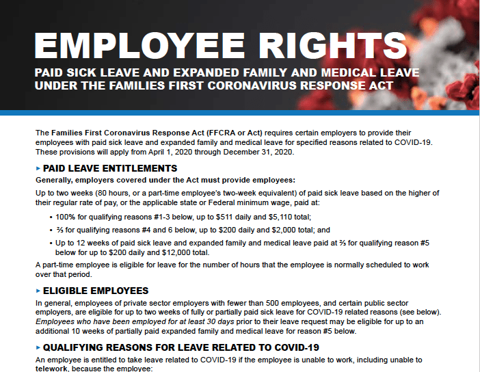 FFCRA Workplace Notice Effective April 1, 2020 McHenry County