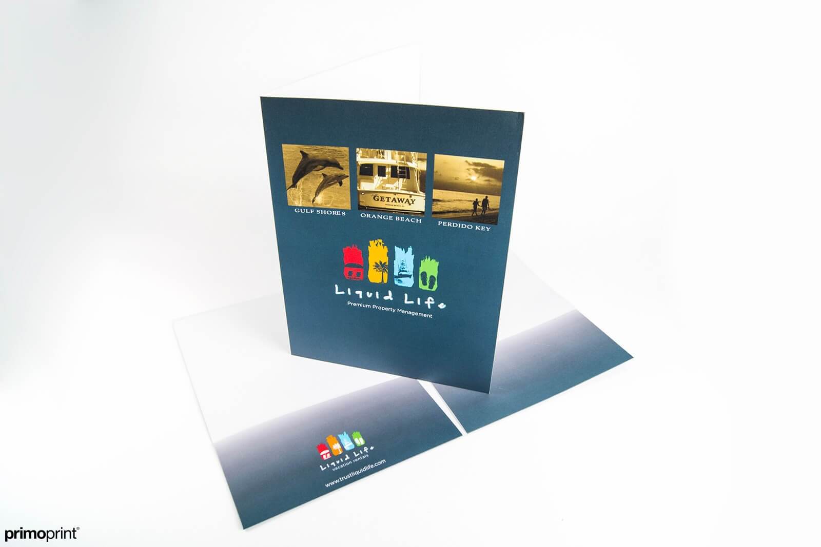 100LB Gloss Cover Presentation Folders Primoprint