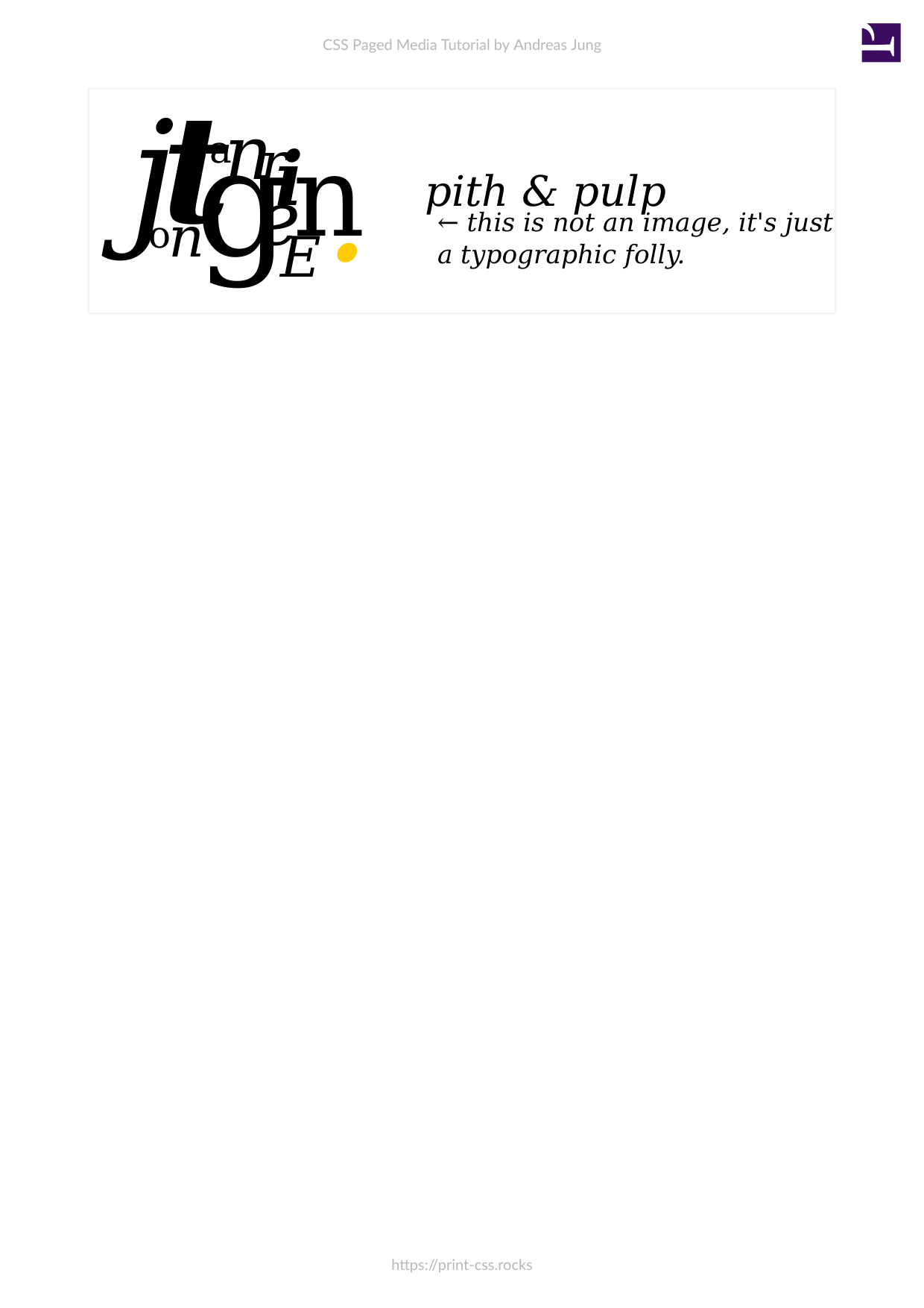 printcss.rocks PrintCSS CSS Paged Media tutorial and information