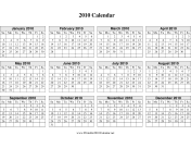 Printable 2010 Calendar