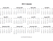 Printable 2011 Calendar