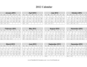 Printable 2012 Calendar
