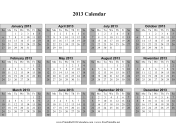 Printable 2013 Calendar