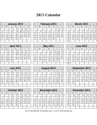 Printable 2013 Calendar