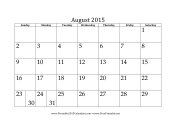 Printable 2015 Calendar