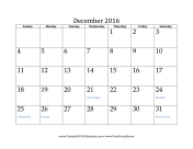 Printable 2016 Calendar