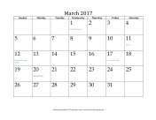 Printable 2017 Calendar