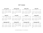 Printable 2017 Calendar