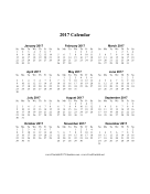 Printable 2017 Calendar