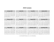 Printable 2018 Calendar
