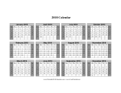 Printable 2018 Calendar