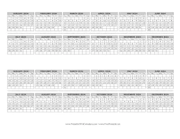 2024 Strip Calendar Printable Pdf Free Download Leigh Natalie