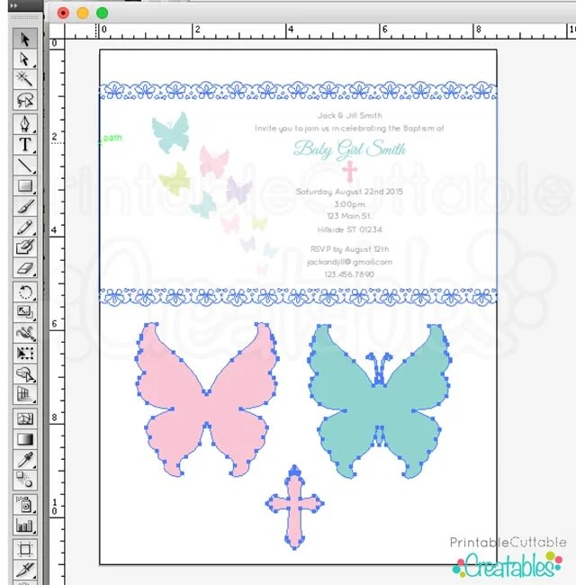 DIY Butterfly Invitations Tutorial + SVG Cutting Files