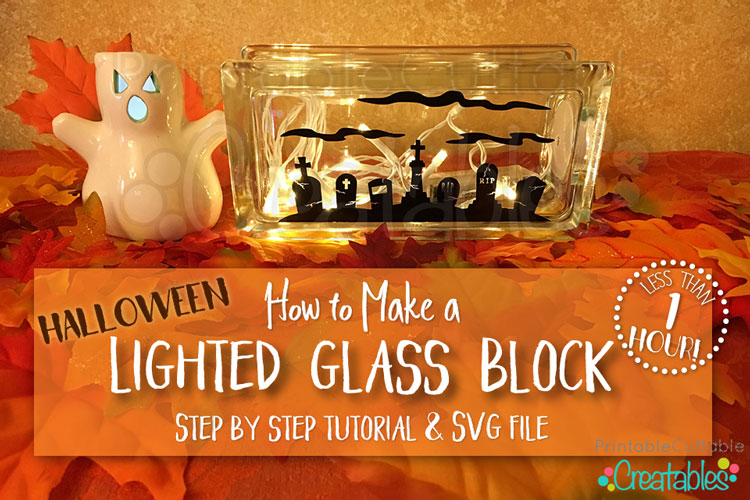 How to Make a Lighted Glass Block Fast & Easy DIY Halloween Decor