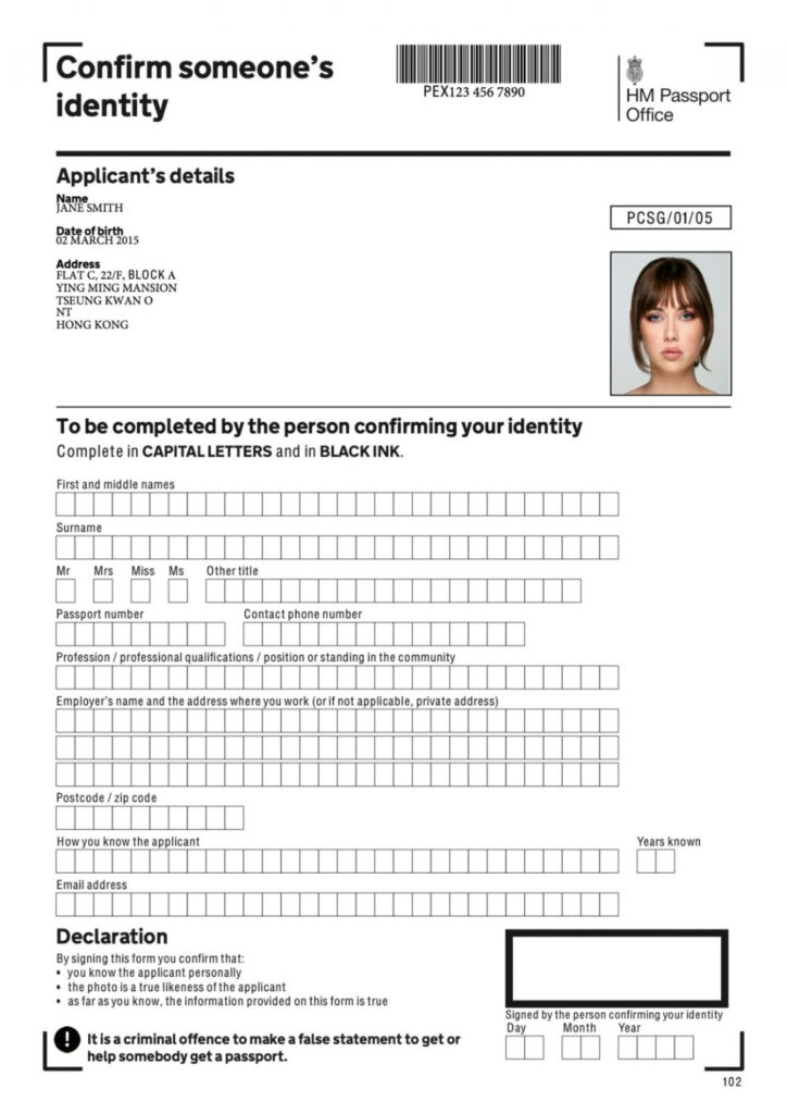 Uk Passport Application Form Questions Printable Form 2024