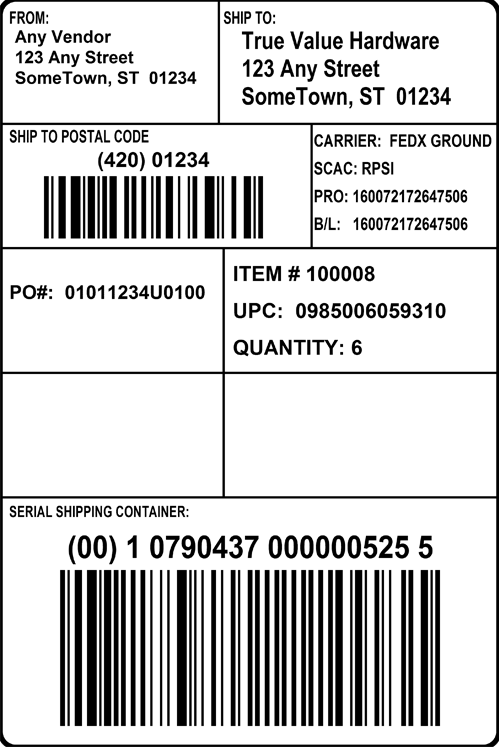 The labels can be applied to both pallet shipments and individual cartons. Gs1 128 Label Template | printable label templates