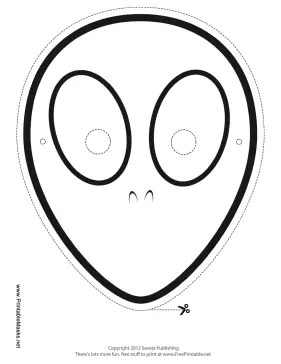 Printable Alien Mask to Color Mask