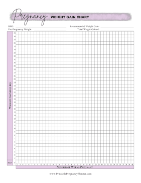 Weight Gain Chart Printable Pregnancy Planner