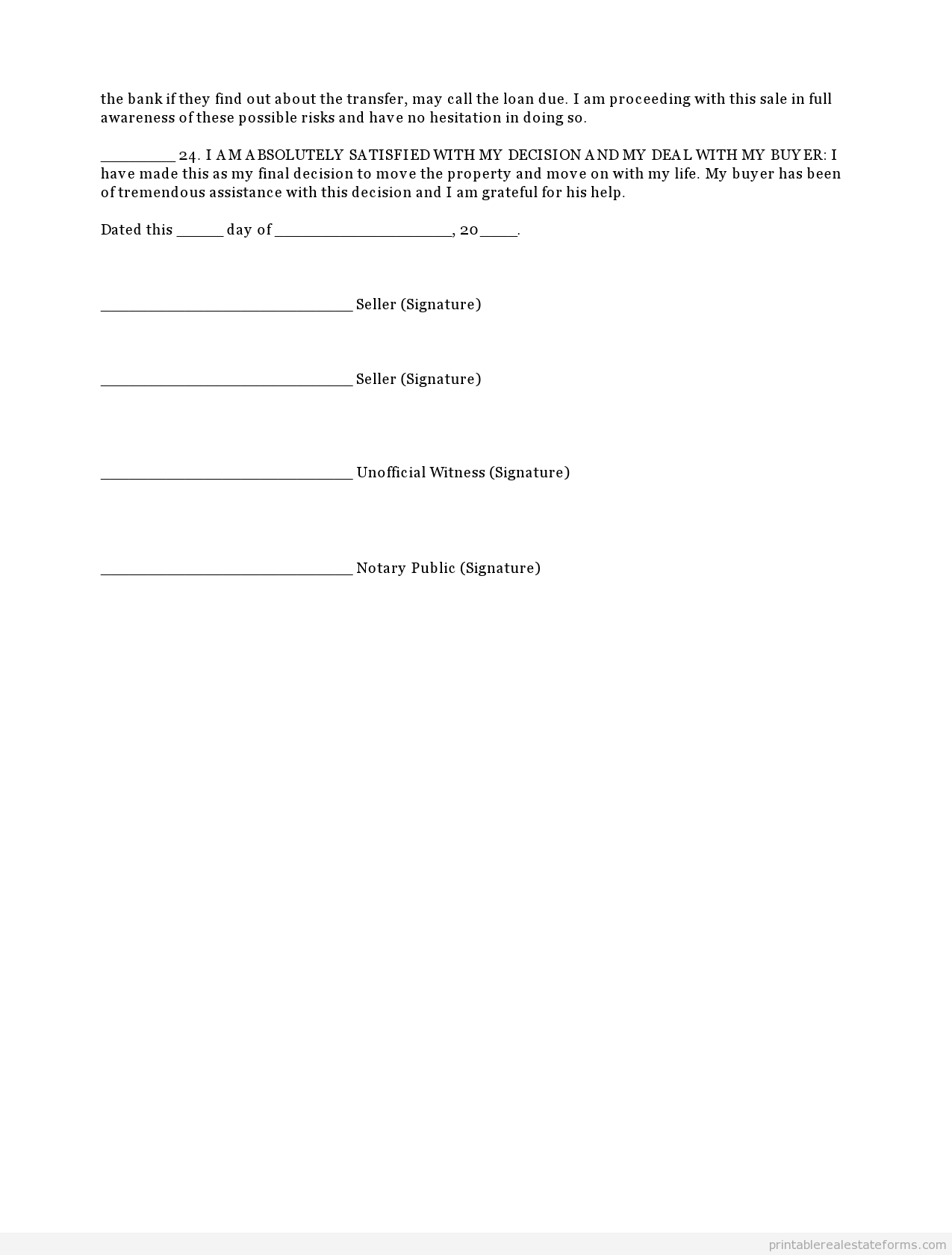 Free Printable Home Disclosure Form (Template Word Doc)
