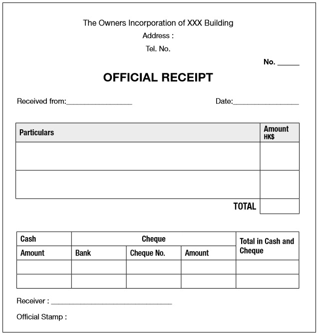 Sample, Example & Format Templates Template Of Receipt Voucher