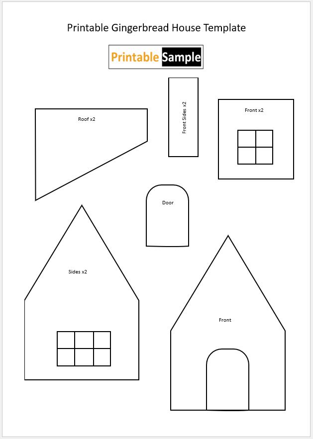 06 Free Printable Gingerbread House Templates Printable Samples