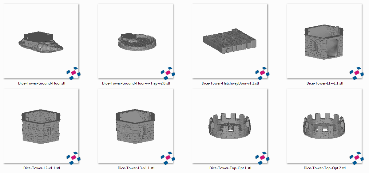 Winterdale Dice Tower Printable Scenery