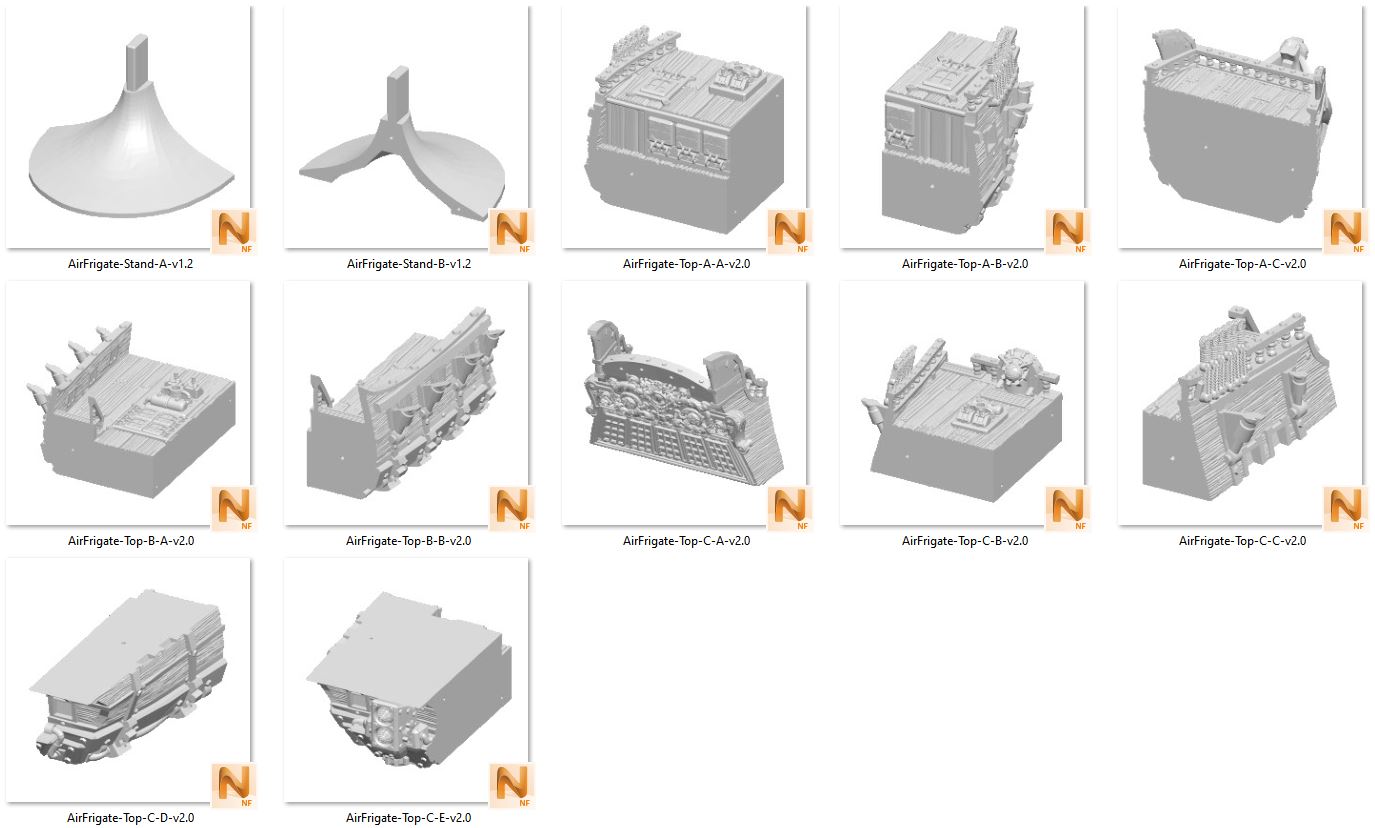 Flying Frigate Printable Scenery