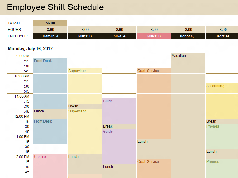 Production Schedule Template Excel Free printable schedule template