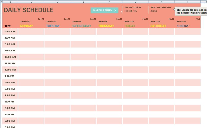 Task Scheduler Template printable schedule template