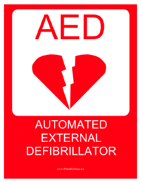 Aed Sign Printable Labels