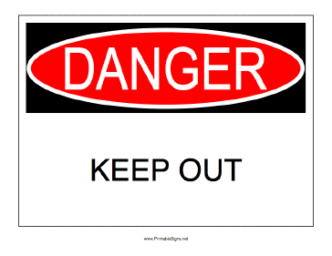 Printable Keep Out Sign