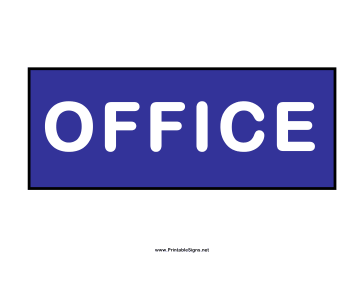 Printable Office Sign