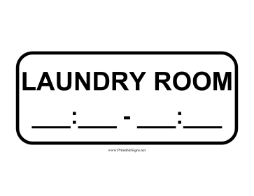 Printable Laundry Room Sign
