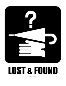 Printable Lost And Found Sign