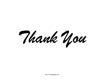 Printable Thank You Sign