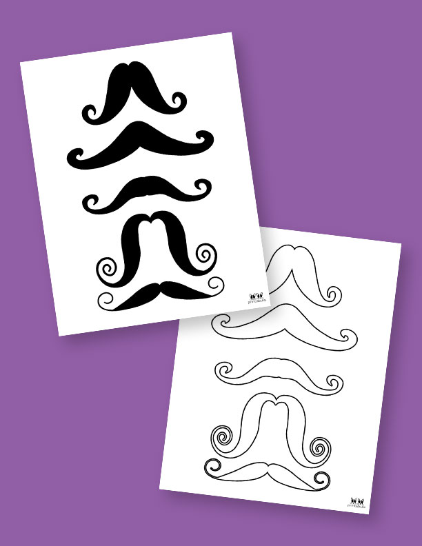 Printable Mustache Templates - 150 Free Mustaches | Printabulls