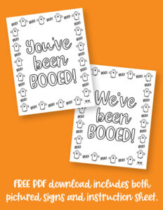 Booed Signs - 25 FREE You've & We've Been Booed Printables | Printabulls
