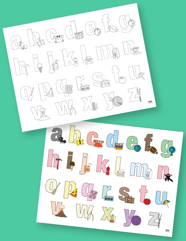 ABC Coloring Pages - 10 FREE A to Z Pages - PrintaBulk