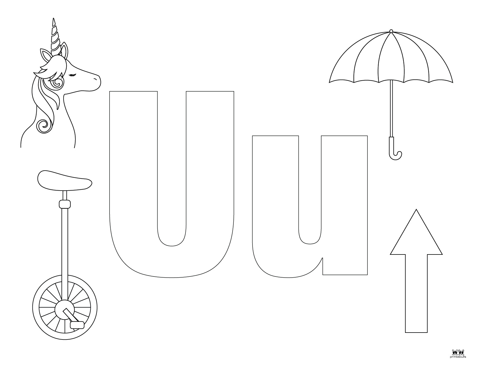 Letter U Coloring Pages 15 FREE Pages Printabulls