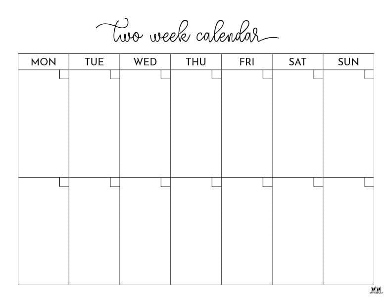 2 Week Planner Free Weekly Schedule Templates For Excel Smartsheet