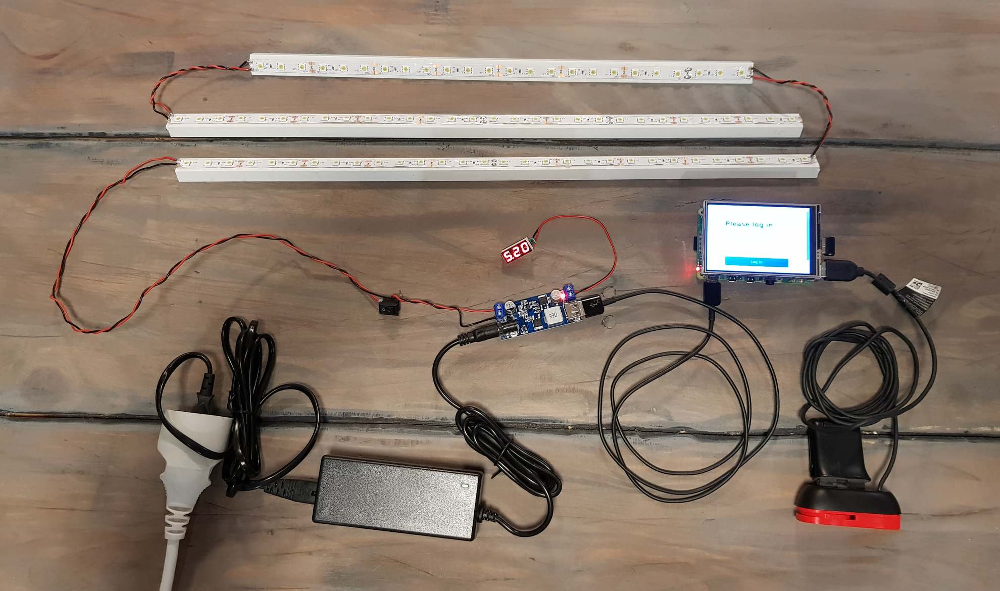 Rapsberry PI with Octoprint power supply Printer Box